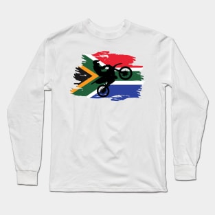 Awesome South African flag Dirt bike/Motocross design. Long Sleeve T-Shirt